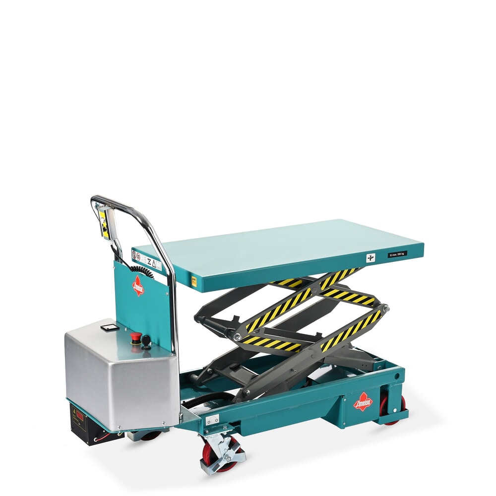 Termékkép száma 10: Ameise® elektromos dupla ollós emelőasztalos kocsi, teherbírás 350 kg, plató méret 910 x 500 mm