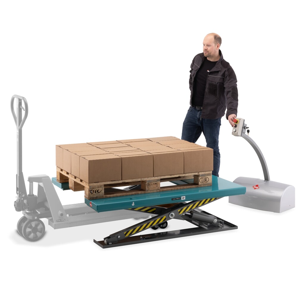 Termékkép száma 5: Ameise® lapos ollós emelőasztal, U-formájú, teherbírás 1.000 kg