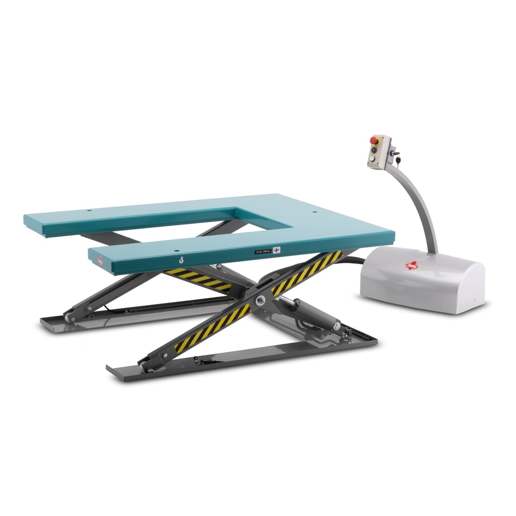 Termékkép száma 7: Ameise® lapos ollós emelőasztal, U-formájú, teherbírás 1.000 kg
