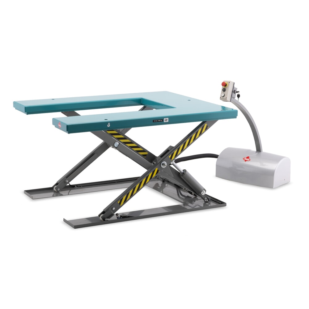 Termékkép száma 7: Ameise® lapos ollós emelőasztal, U-formájú, teherbírás 1.000 kg