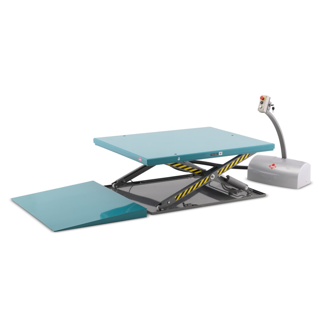 Termékkép száma 6: Ameise® lapos ollós emelőasztal, teherbírás 1.000 kg, plató méret 1.450 x 1.140 mm