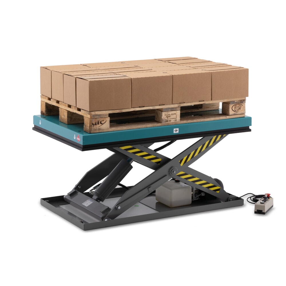 Termékkép száma 4: Ameise® ollós emelőasztal, egyszeres olló, teherbírás 500 kg, plató méret 1.300 x 800 mm