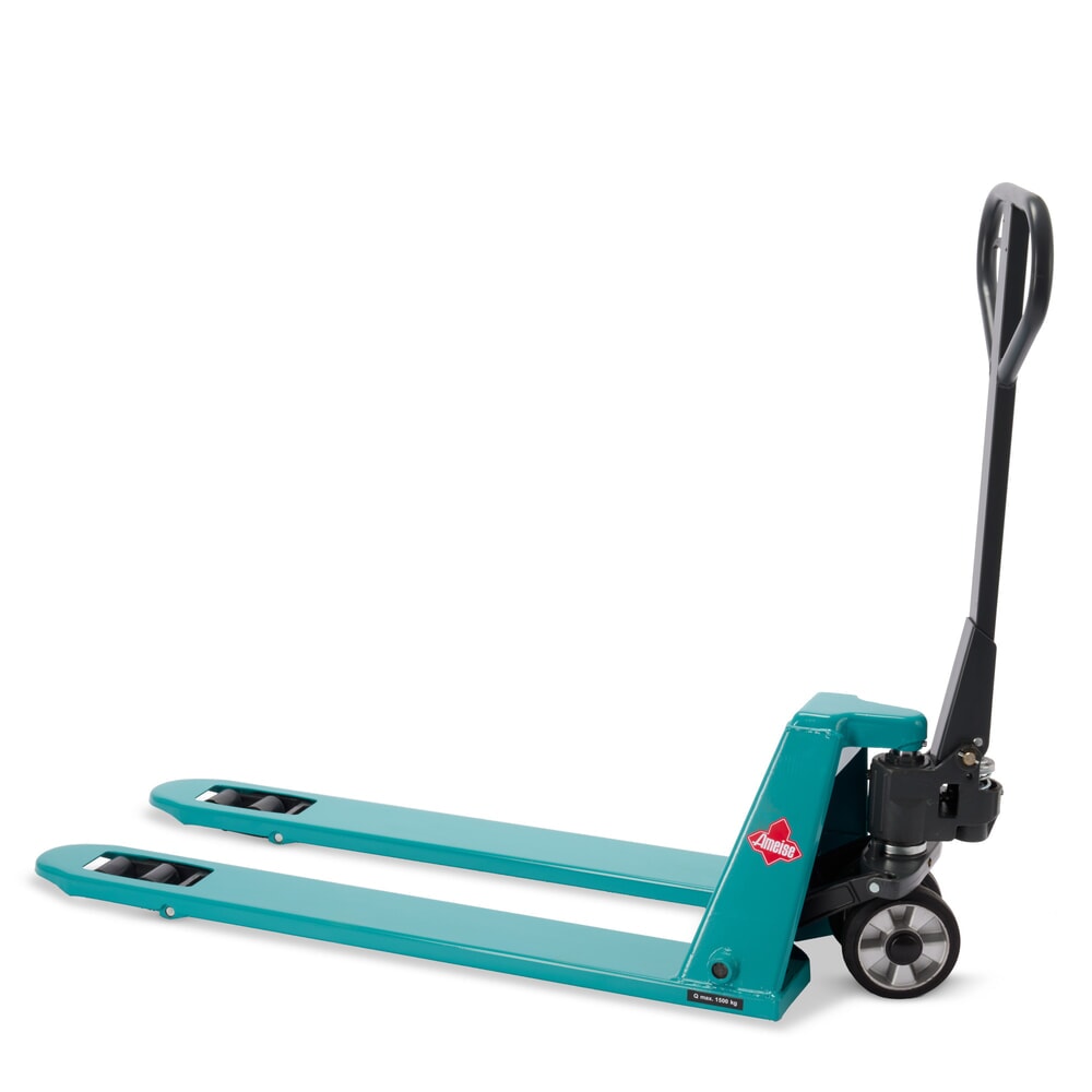 Termékkép száma 4: Ameise® PTM 1.5 Low laposvillás kézi emelőkocsi, teherbírás 1500 kg, villahossz 1150 mm, tömörgumi/poliuretán kerekek, tandem görgők