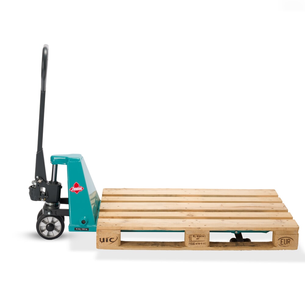 Termékkép száma 9: Ameise® PTM 1.5 Low laposvillás kézi emelőkocsi, teherbírás 1500 kg, villahossz 1150 mm, tömörgumi/poliuretán kerekek, tandem görgők
