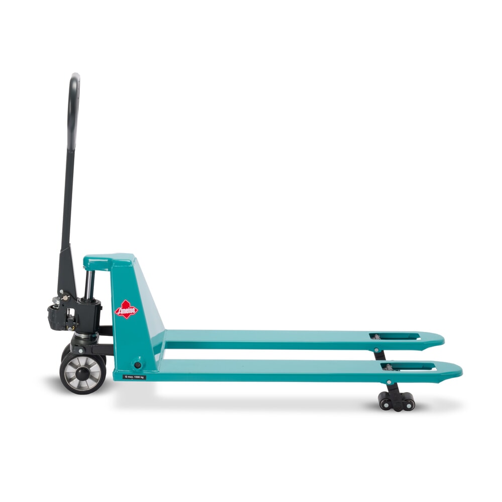 Termékkép száma 10: Ameise® PTM 1.5 Low laposvillás kézi emelőkocsi, teherbírás 1500 kg, villahossz 1150 mm, tömörgumi/poliuretán kerekek, tandem görgők