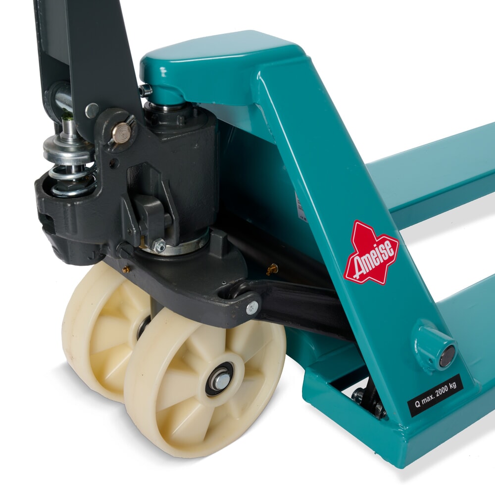 Termékkép száma 12: Ameise® PTM 2.0 kézi emelőkocsi, 2000 kg teherbírás, 2000 mm villahossz, nylon kerekek, tandem görgők