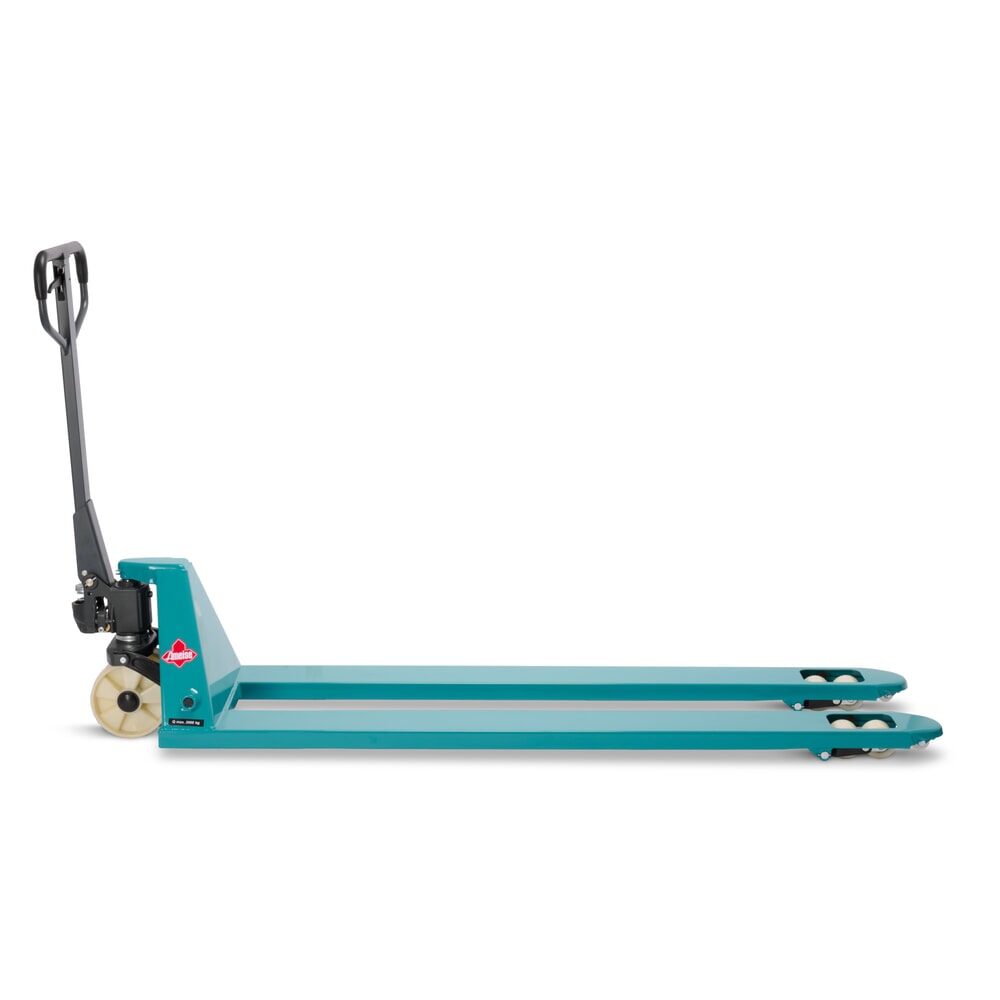 Termékkép száma 8: Ameise® PTM 2.0 kézi emelőkocsi, 2000 kg teherbírás, 1800 mm villahossz, nylon kerekek, tandem görgők