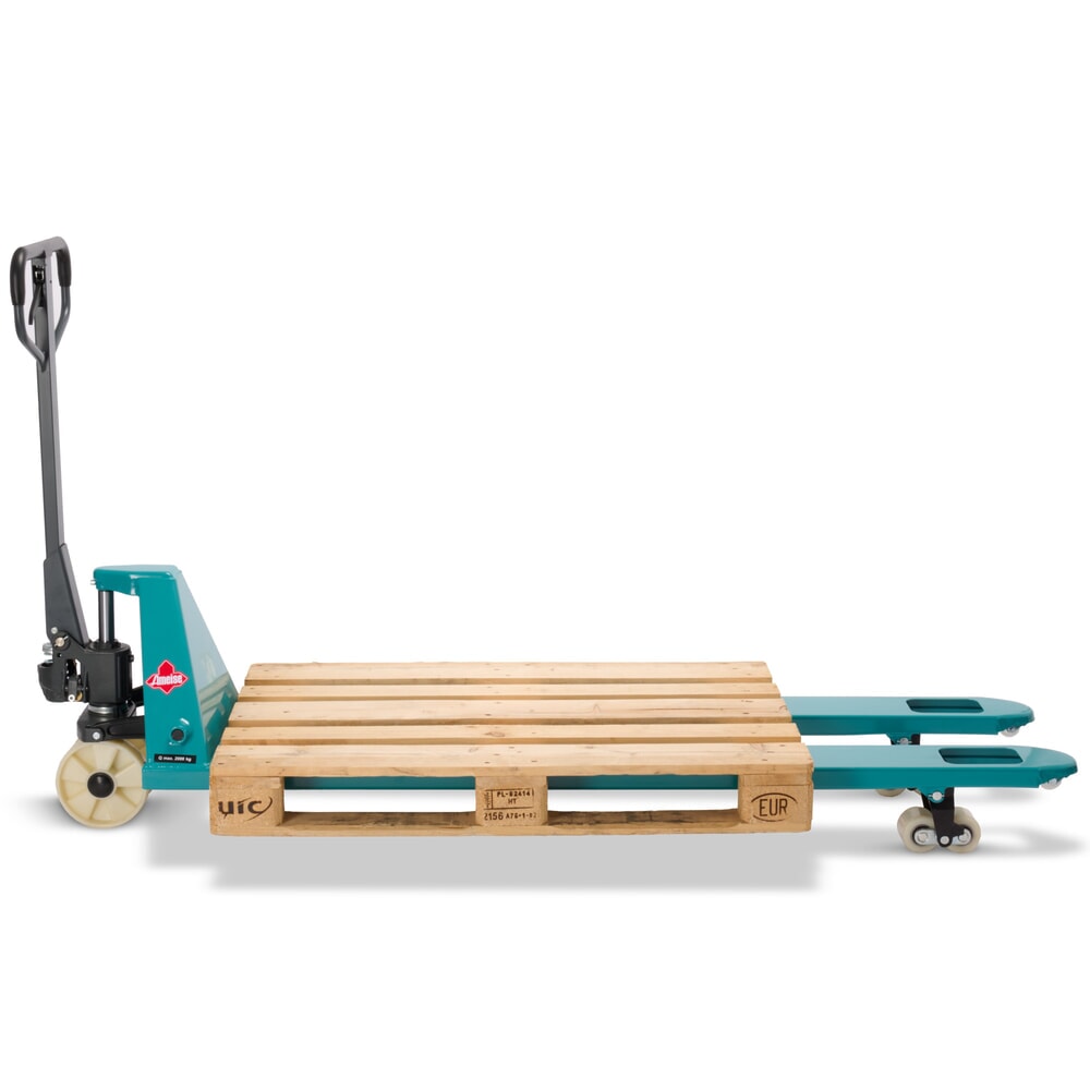 Termékkép száma 9: Ameise® PTM 2.0 kézi emelőkocsi, 2000 kg teherbírás, 1800 mm villahossz, nylon kerekek, tandem görgők