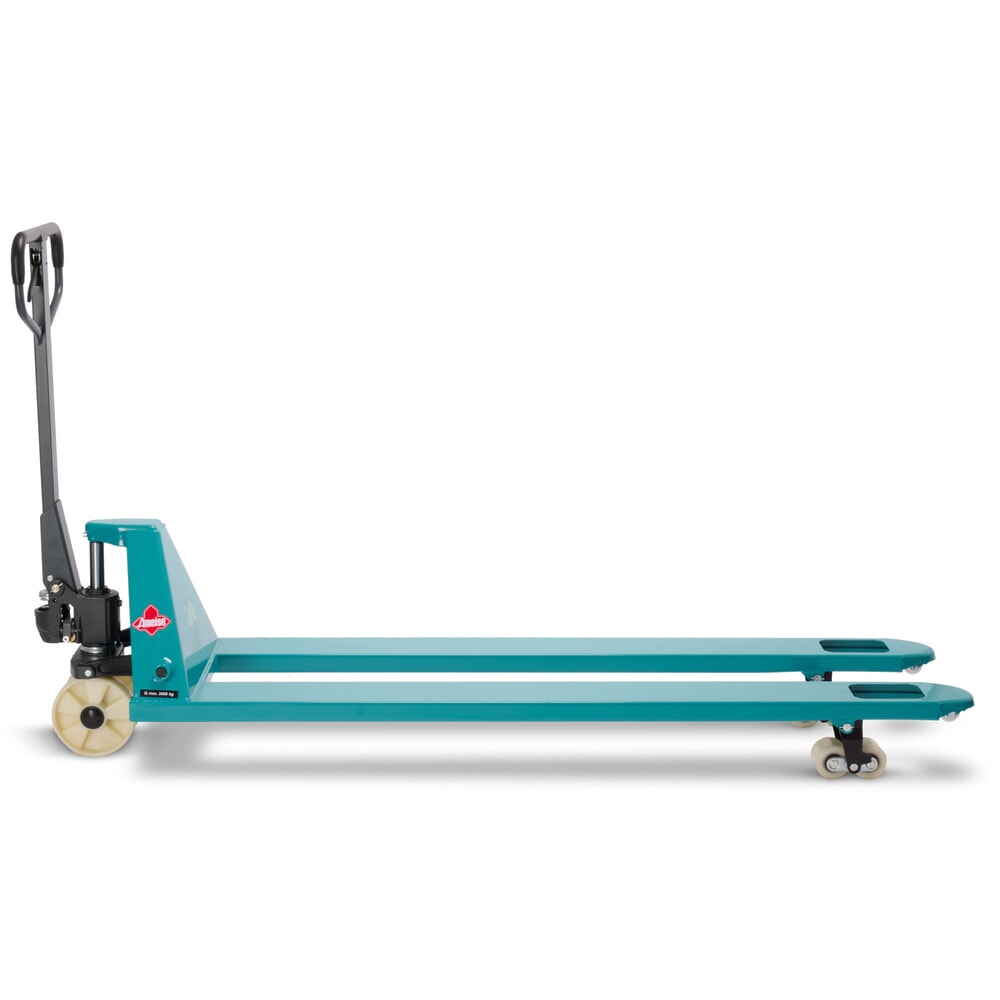 Termékkép száma 10: Ameise® PTM 2.0 kézi emelőkocsi, 2000 kg teherbírás, 1800 mm villahossz, nylon kerekek, tandem görgők