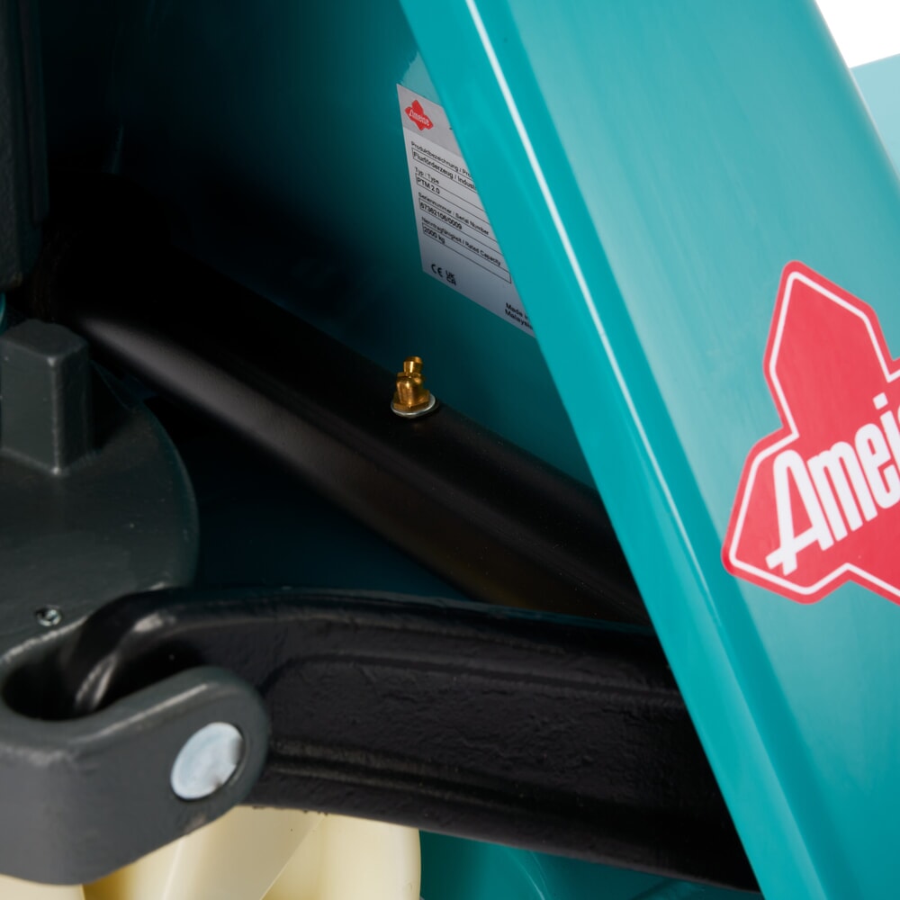 Termékkép száma 12: Ameise® PTM 2.0 kézi emelőkocsi, 2000 kg teherbírás, 1800 mm villahossz, nylon kerekek, tandem görgők