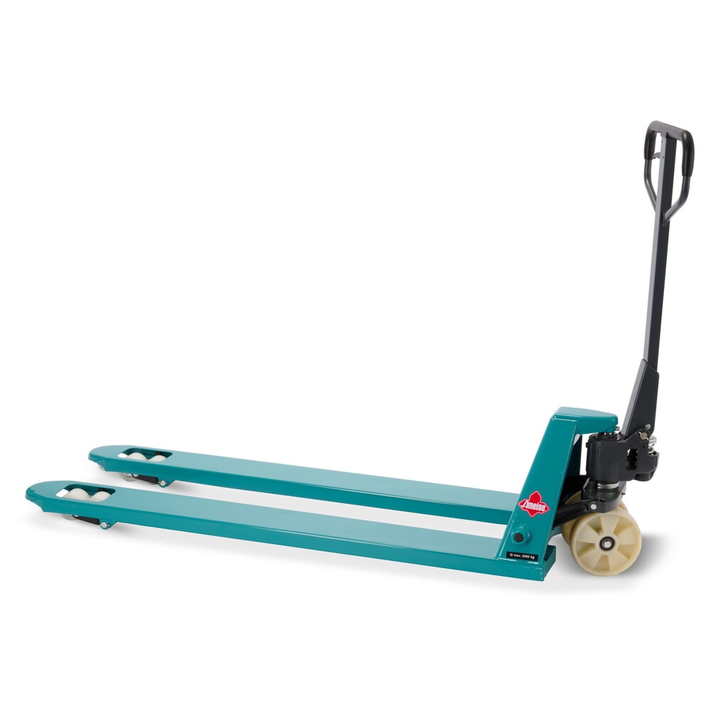 Termékkép száma 6: Ameise® PTM 2.0 kézi emelőkocsi, 2000 kg teherbírás, 1500 mm villahossz, tandem görgők, nylon