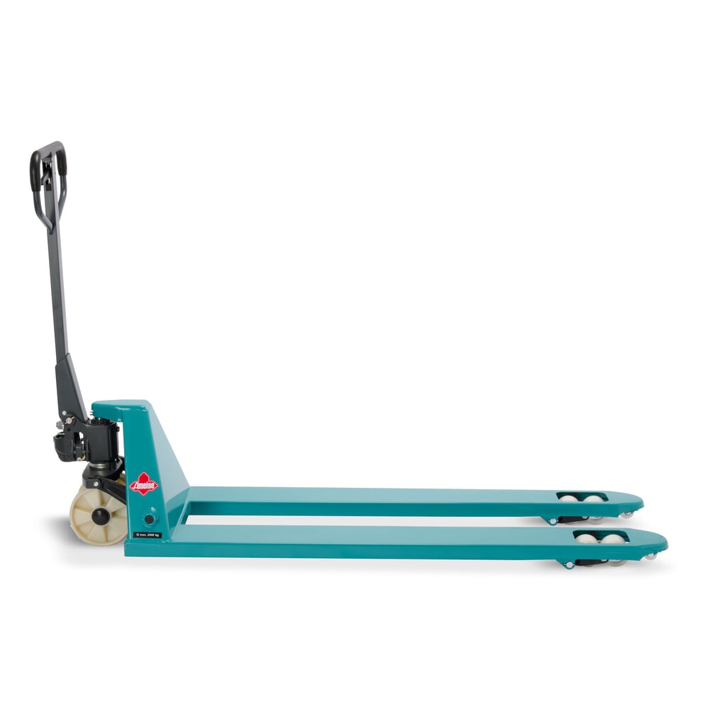 Termékkép száma 8: Ameise® PTM 2.0 kézi emelőkocsi, 2000 kg teherbírás, 1500 mm villahossz, tandem görgők, nylon