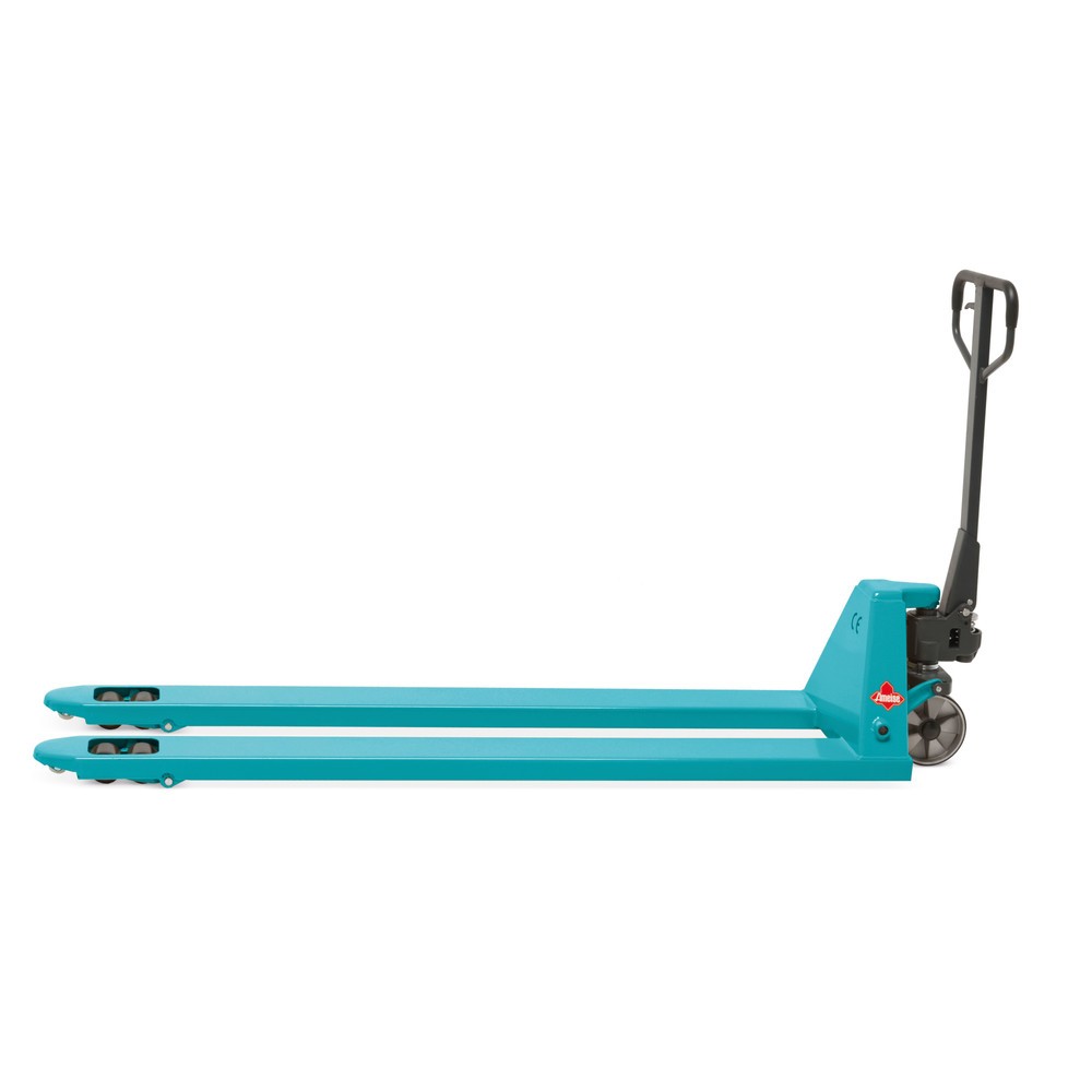 Termékkép száma 5: Ameise® PTM 2.0 kézi emelőkocsi, 2000 kg teherbírás, 2500 mm villahossz, poliuretán kerekek, tandem görgők