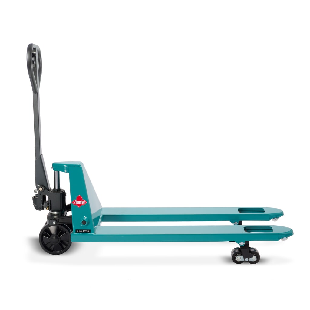 Ameise® PTM 2.0 kézi emelőkocsi, 2000 kg teherbírás, 1150 mm villahossz, poliuretán kerekek, tandem görgők Termékkép száma 12: Ameise® PTM 2.0 kézi emelőkocsi, 2000 kg teherbírás, 1150 mm villahossz, poliuretán kerekek, tandem görgők