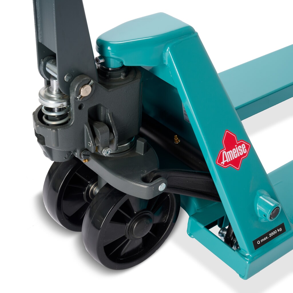 Ameise® PTM 2.0 kézi emelőkocsi, 2000 kg teherbírás, 1150 mm villahossz, poliuretán kerekek, tandem görgők Termékkép száma 13: Ameise® PTM 2.0 kézi emelőkocsi, 2000 kg teherbírás, 1150 mm villahossz, poliuretán kerekek, tandem görgők