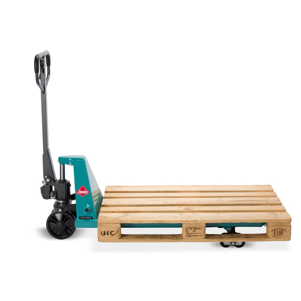 Termékkép száma 7: Ameise® PTM 2.5 kézi emelőkocsi, 2500 kg teherbírás, 1150 mm villahossz, poliuretán kerekek, tandem görgők