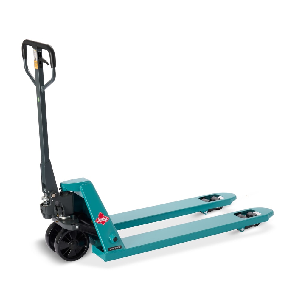 Termékkép száma 1: Ameise® PTM 2.5 kézi emelőkocsi, 2500 kg teherbírás, 1150 mm villahossz, poliuretán kerekek, tandem görgők