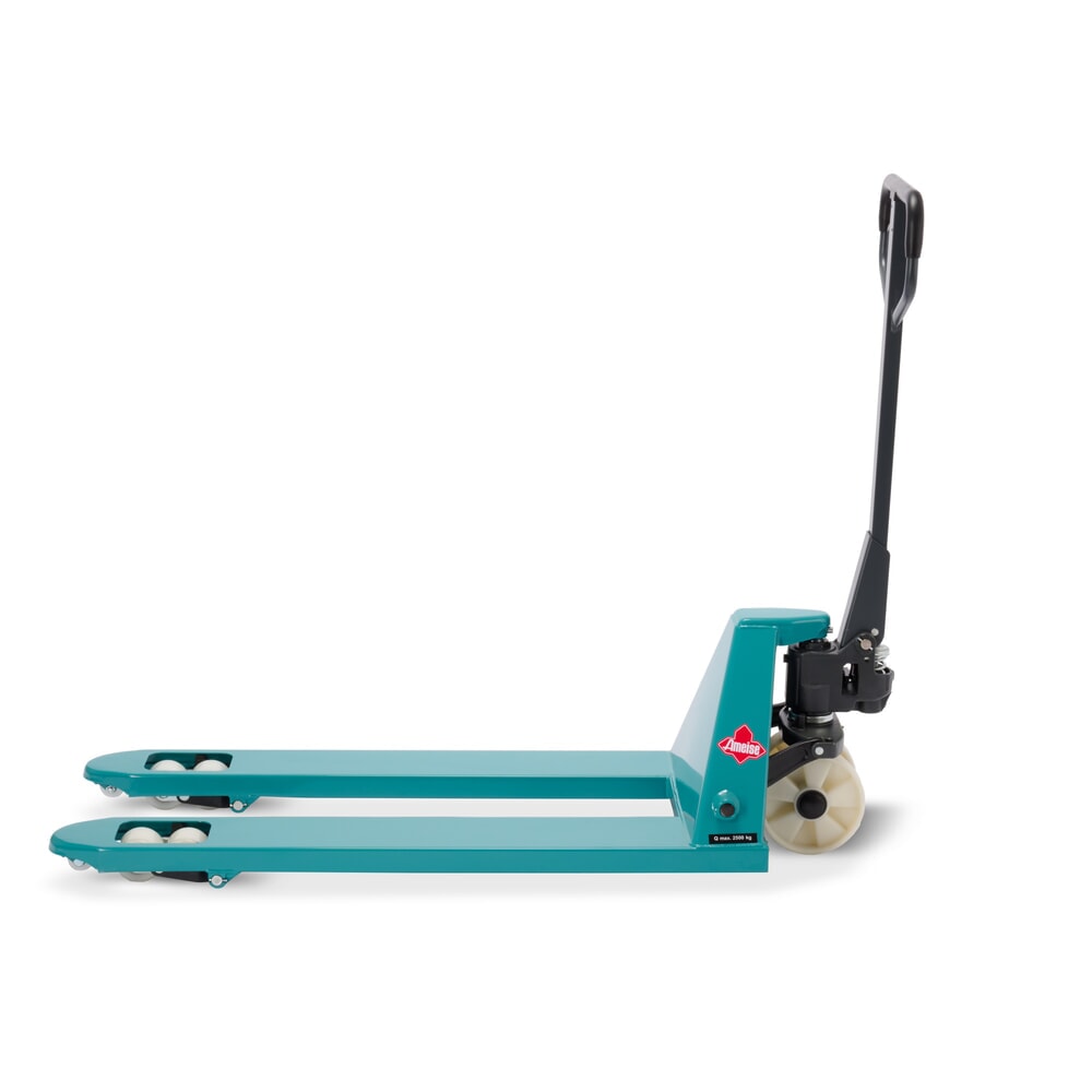 Termékkép száma 7: Ameise® PTM 2.5 kézi emelőkocsi, 2500 kg teherbírás, 1150 mm villahossz, nylon kerekek, tandem görgők
