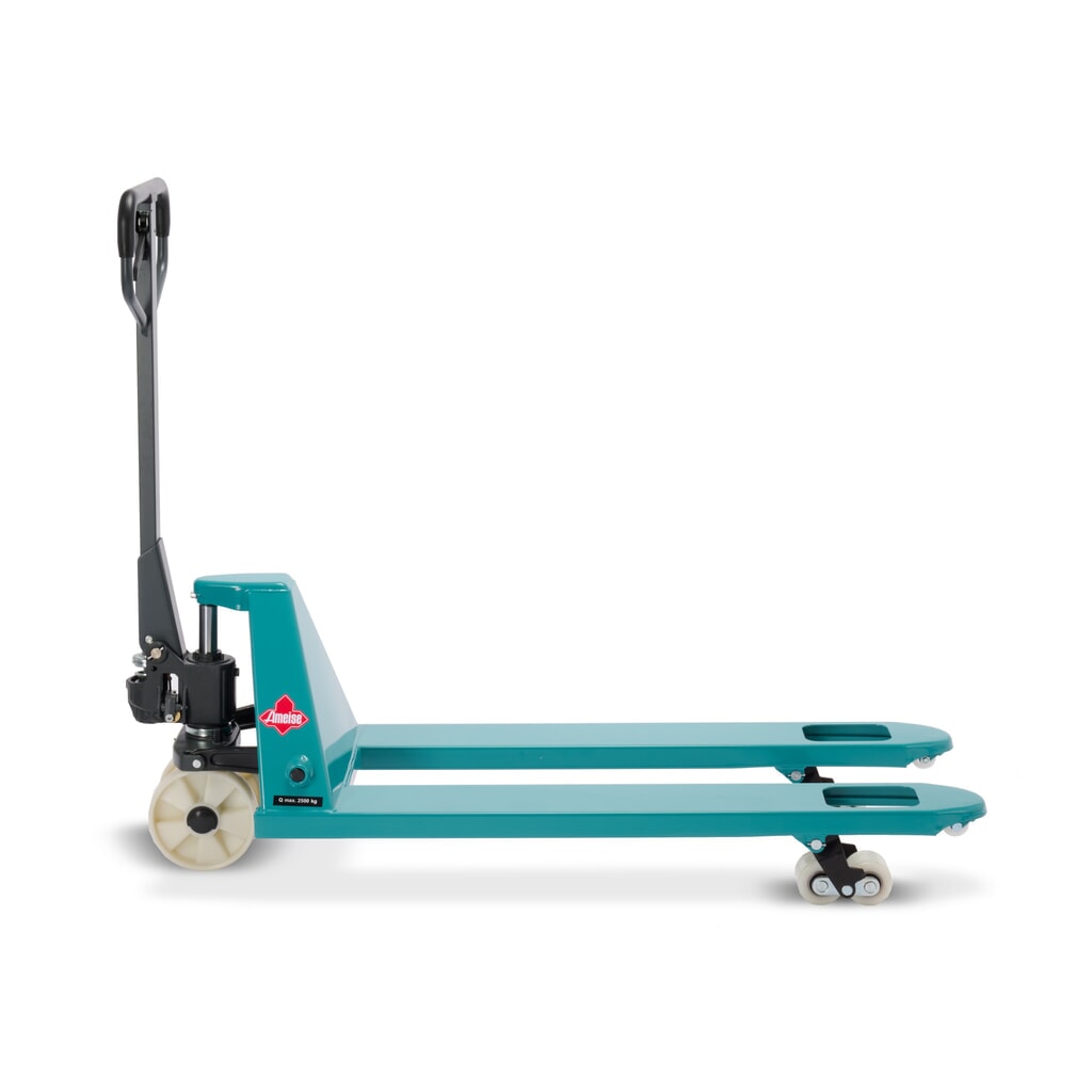 Ameise® PTM 2.5 kézi emelőkocsi, 2500 kg teherbírás, 1150 mm villahossz, nylon kerekek, tandem görgők Termékkép száma 10: Ameise® PTM 2.5 kézi emelőkocsi, 2500 kg teherbírás, 1150 mm villahossz, nylon kerekek, tandem görgők