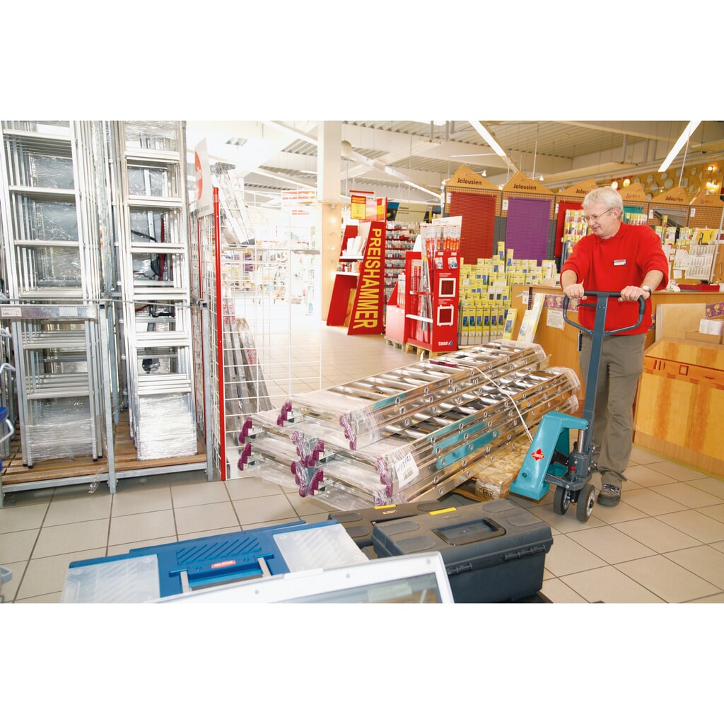 Ameise® PTM 2.5 Cross 4-utas kézi emelőkocsi, teherbírás 2500 kg/1500 kg, villahossz 1150 mm, poliuretán kerekek Termékkép száma 15: Ameise® PTM 2.5 Cross 4-utas kézi emelőkocsi, teherbírás 2500 kg/1500 kg, villahossz 1150 mm, poliuretán kerekek