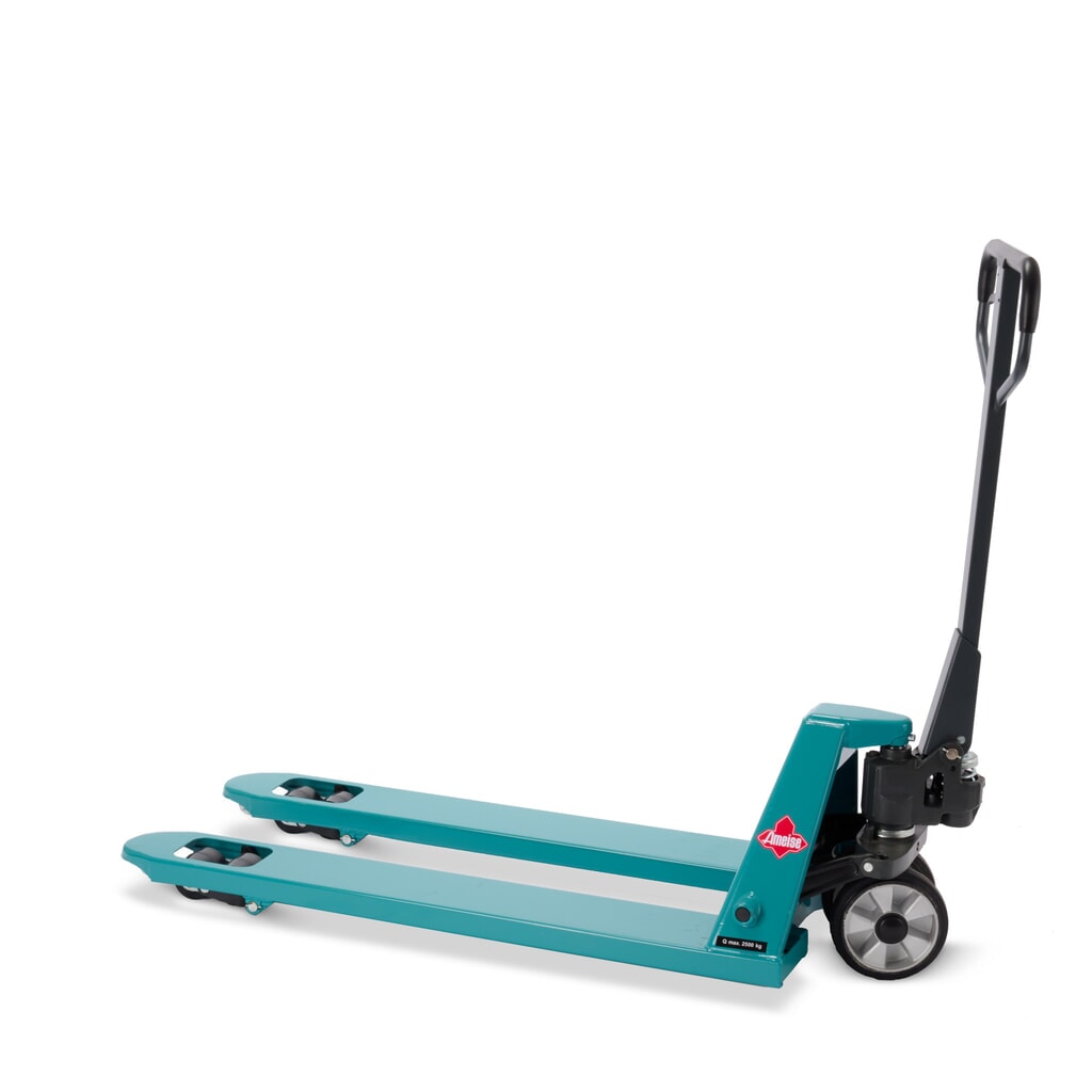 Termékkép száma 7: Ameise® PTM 2.5 kézi emelőkocsi gyorsemeléssel, 2500 kg teherbírás, 1150 mm villahossz, tömörgumi/poliuretán kerekek, tandem görgők