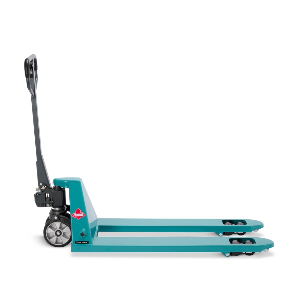 Termékkép száma 8: Ameise® PTM 2.5 kézi emelőkocsi gyorsemeléssel, 2500 kg teherbírás, 1150 mm villahossz, tömörgumi/poliuretán kerekek, tandem görgők