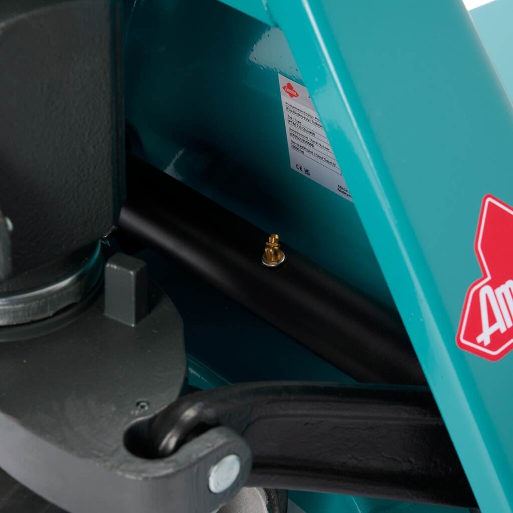 Termékkép száma 13: Ameise® PTM 2.5 kézi emelőkocsi gyorsemeléssel, 2500 kg teherbírás, 1150 mm villahossz, tömörgumi/poliuretán kerekek, tandem görgők