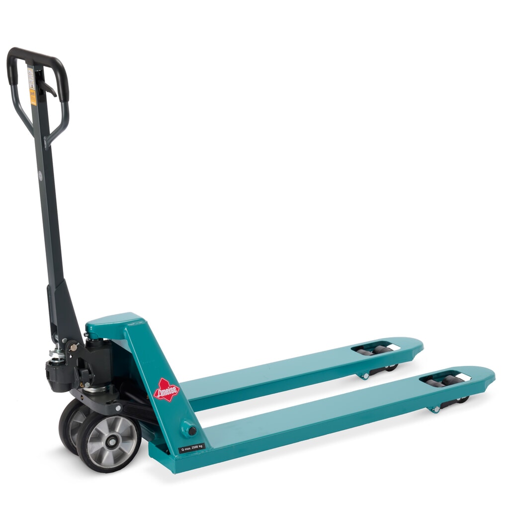 Termékkép száma 1: Ameise® PTM 2.5 kézi emelőkocsi gyorsemeléssel, 2500 kg teherbírás, 1150 mm villahossz, tömörgumi/poliuretán kerekek, tandem görgők