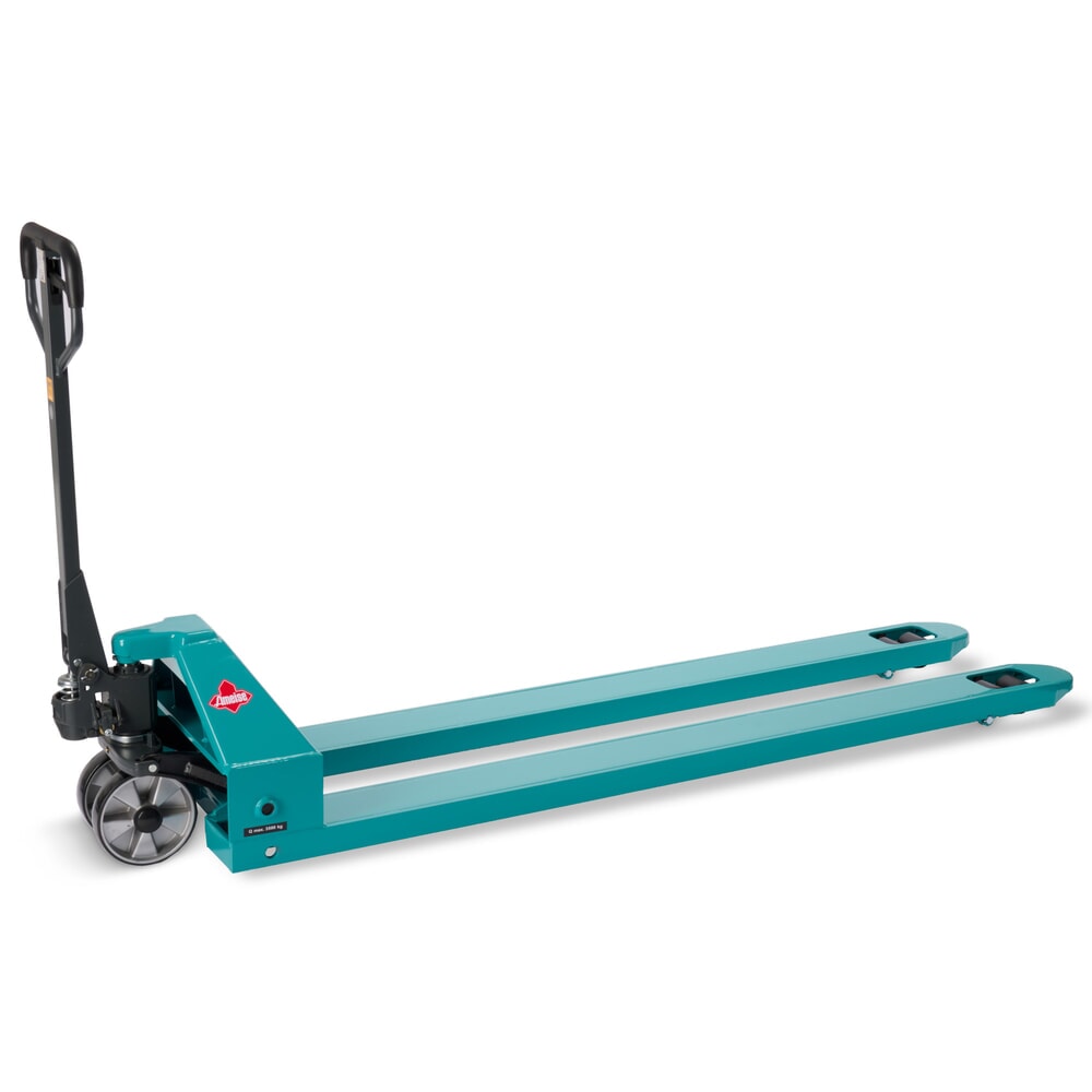 Termékkép száma 1: Ameise® PTM 3.5 kézi emelőkocsi, 3500 kg teherbírás, 2000 mm villahossz, poliuretán kerekek, tandem görgők