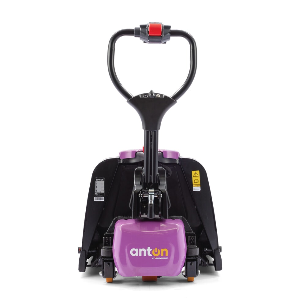 Termékkép száma 2: AntOn by Jungheinrich elektromos emelőkocsi PTL 1.5 támkerekekkel, extra széles speciális raklapokhoz, teherbírás 1500 kg, villahosszal 1.150 mm