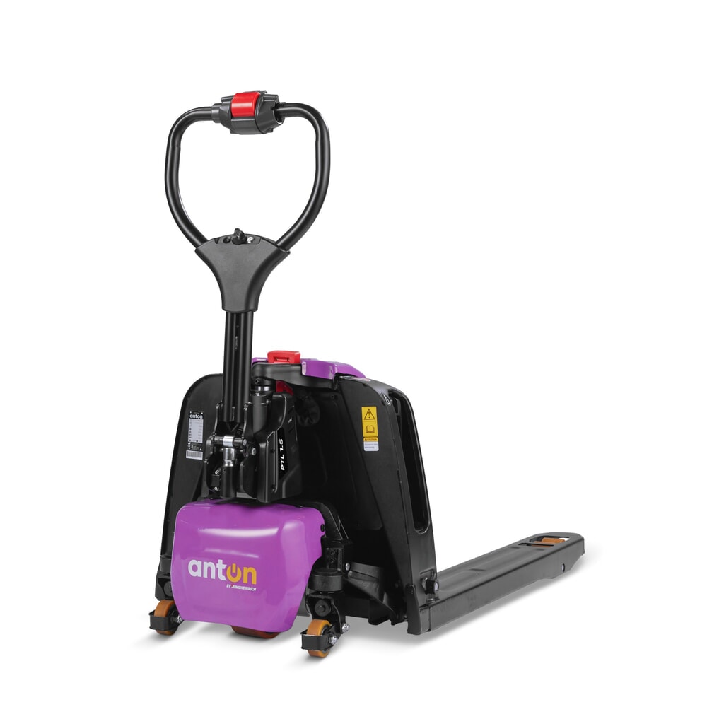 Termékkép száma 3: AntOn by Jungheinrich elektromos emelőkocsi PTL 1.5 támkerekekkel, extra széles speciális raklapokhoz, teherbírás 1500 kg, villahosszal 1.150 mm