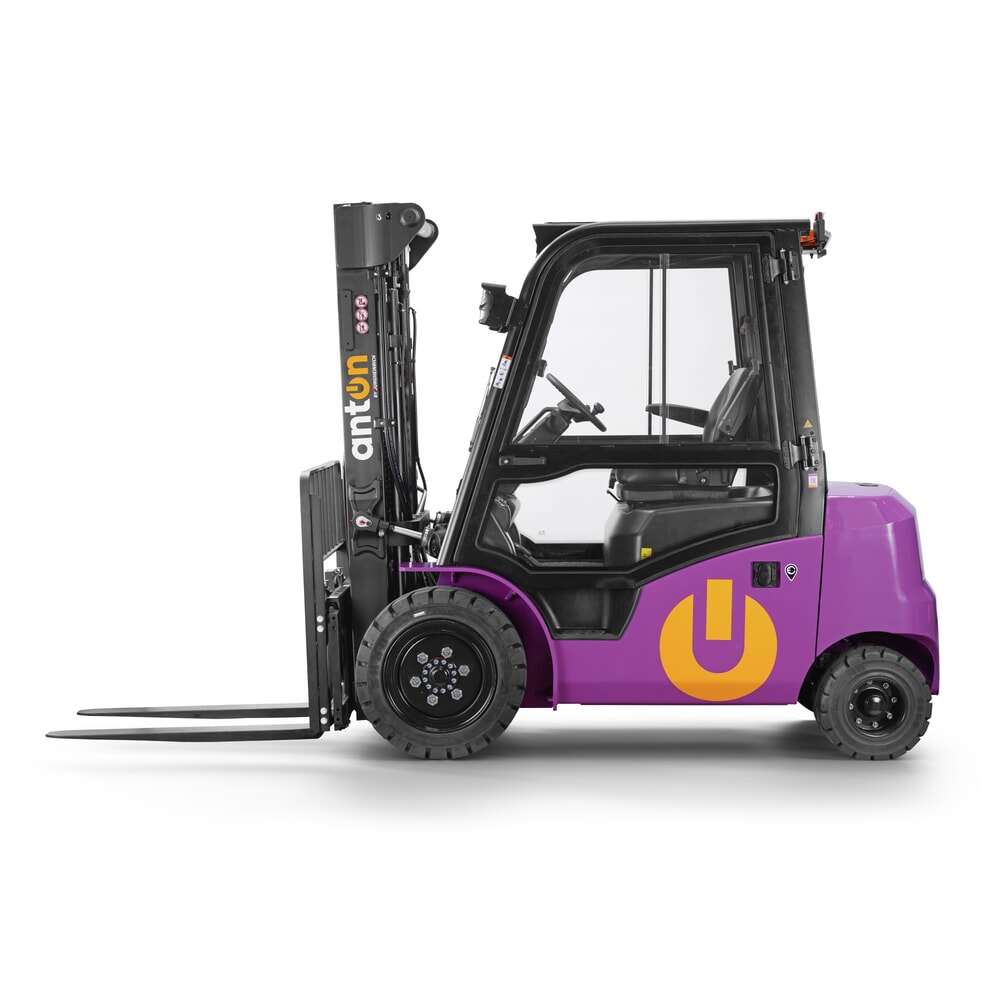 Termékkép száma 3: AntOn by Jungheinrich elektromos targonca CBH 2.5 háromtagú teleszkópos emelőoszlop, 4800 mm emelési magasság, 2500 kg, teherbírás, időjárásvédő fülke Comfort, külső töltővel, 80 V, 60 A, CEE, 5-pólusú