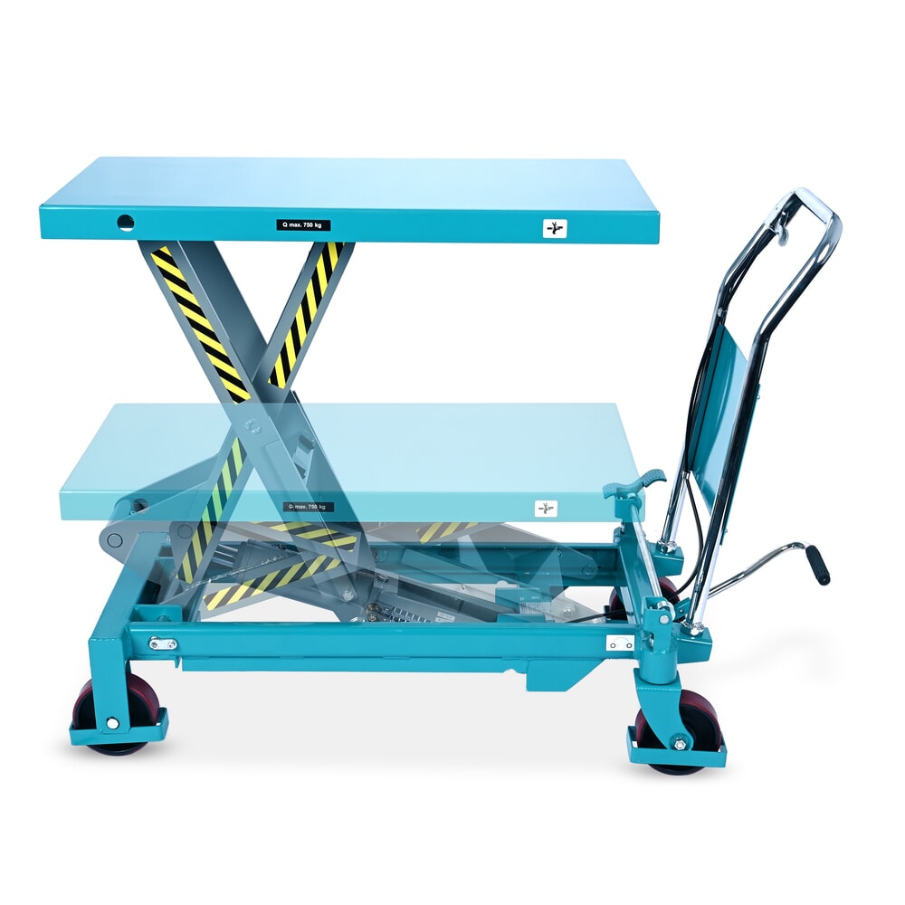 Termékkép száma 15: Ameise® ollós emelőasztalos kocsi, fix akasztókengyel, teherbírás 750 kg, egyenként 1 000 x 510 mm