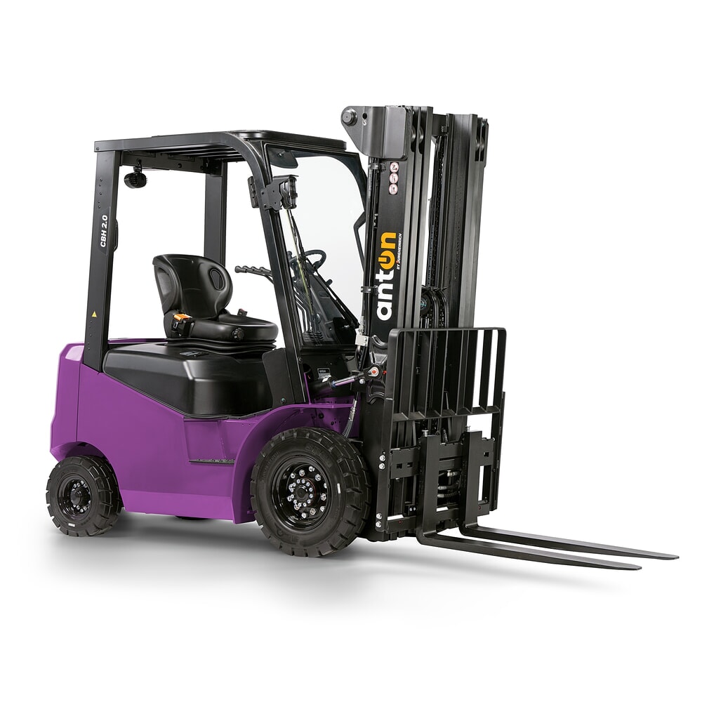 Termékkép száma 4: AntOn by Jungheinrich elektromos targonca CBH 2.0 háromtagú teleszkópos emelőoszlop, 4800 mm emelési magasság, 2000 kg teherbírás, Eco időjárásvédő fülke, beépített töltőkészülék
