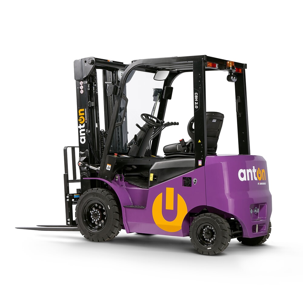 Termékkép száma 5: AntOn by Jungheinrich elektromos targonca CBH 2.0 háromtagú teleszkópos emelőoszlop, 4800 mm emelési magasság, 2000 kg teherbírás, Eco időjárásvédő fülke, beépített töltőkészülék