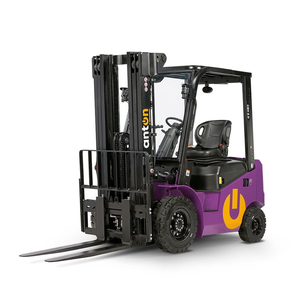 Termékkép száma 6: AntOn by Jungheinrich elektromos targonca CBH 2.0 háromtagú teleszkópos emelőoszlop, 4800 mm emelési magasság, 2000 kg teherbírás, Eco időjárásvédő fülke, beépített töltőkészülék