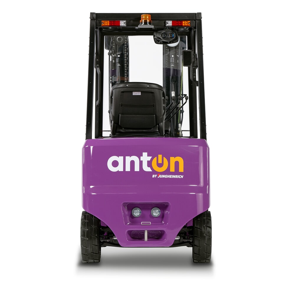 Termékkép száma 9: AntOn by Jungheinrich elektromos targonca CBH 2.0 háromtagú teleszkópos emelőoszlop, 4800 mm emelési magasság, 2000 kg teherbírás, Eco időjárásvédő fülke, beépített töltőkészülék