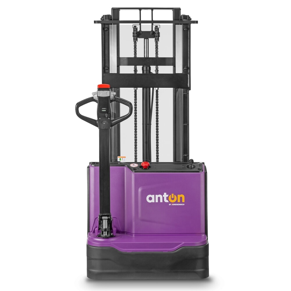 Termékkép száma 4: AntOn by Jungheinrich elektromos gyalogkíséretű targonca PSM 1.2, kéttagú teleszkópos emelőoszloppal, teherbírás 1 200 kg, emelési magasság 2 522 mm