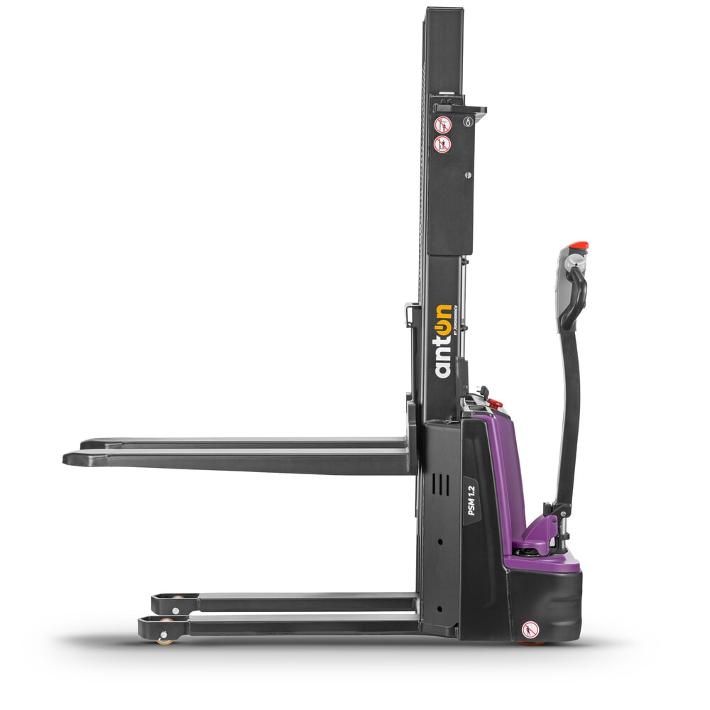 Termékkép száma 10: AntOn by Jungheinrich elektromos gyalogkíséretű targonca PSM 1.2, kéttagú teleszkópos emelőoszloppal, teherbírás 1 200 kg, emelési magasság 2 522 mm