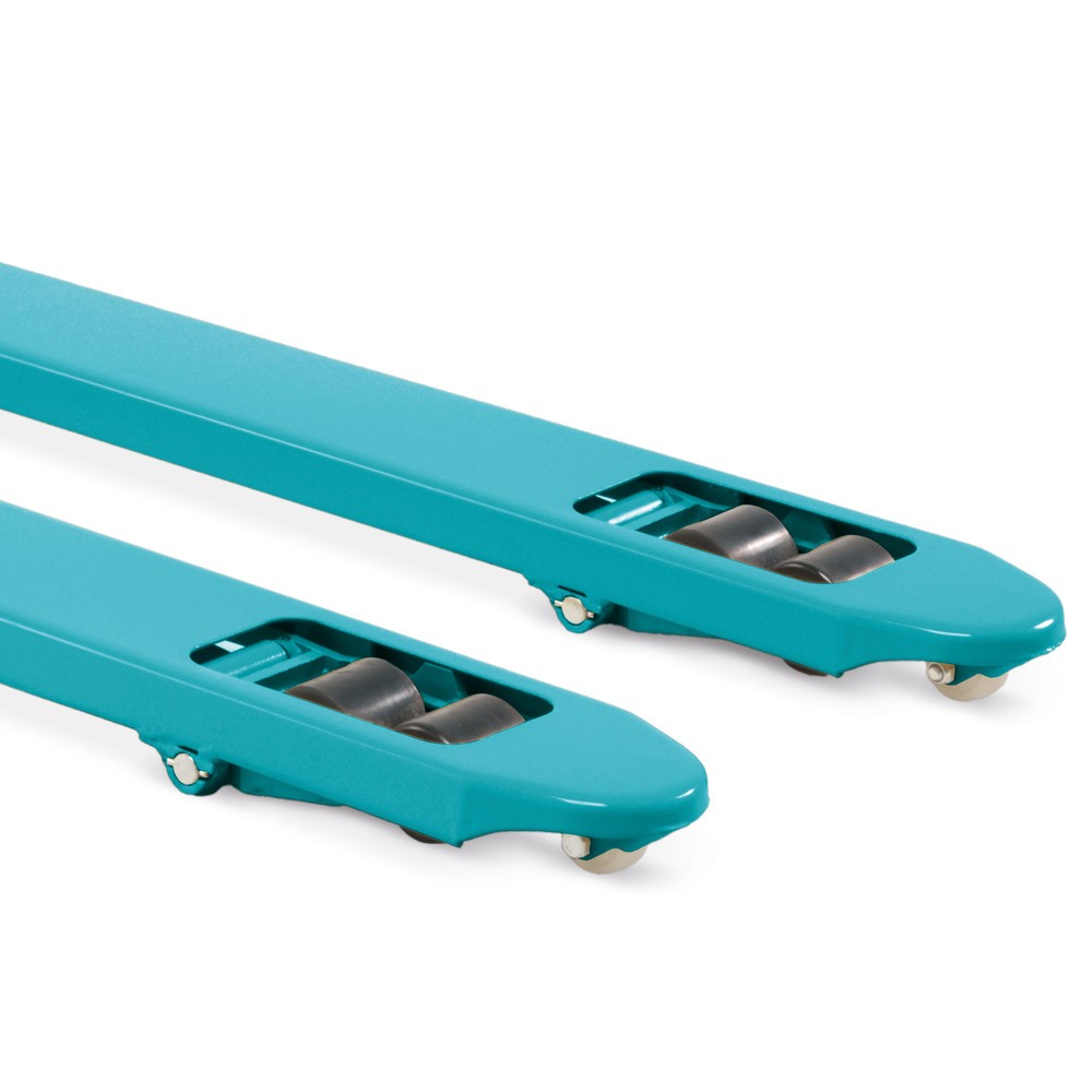 Termékkép száma 4: Ameise® PTM 2.5 kézi emelőkocsi kézifékkel, teherbírás 2500 kg, villahossz 1150 mm, tömörgumi/poliuretán kerekek, tandem görgők