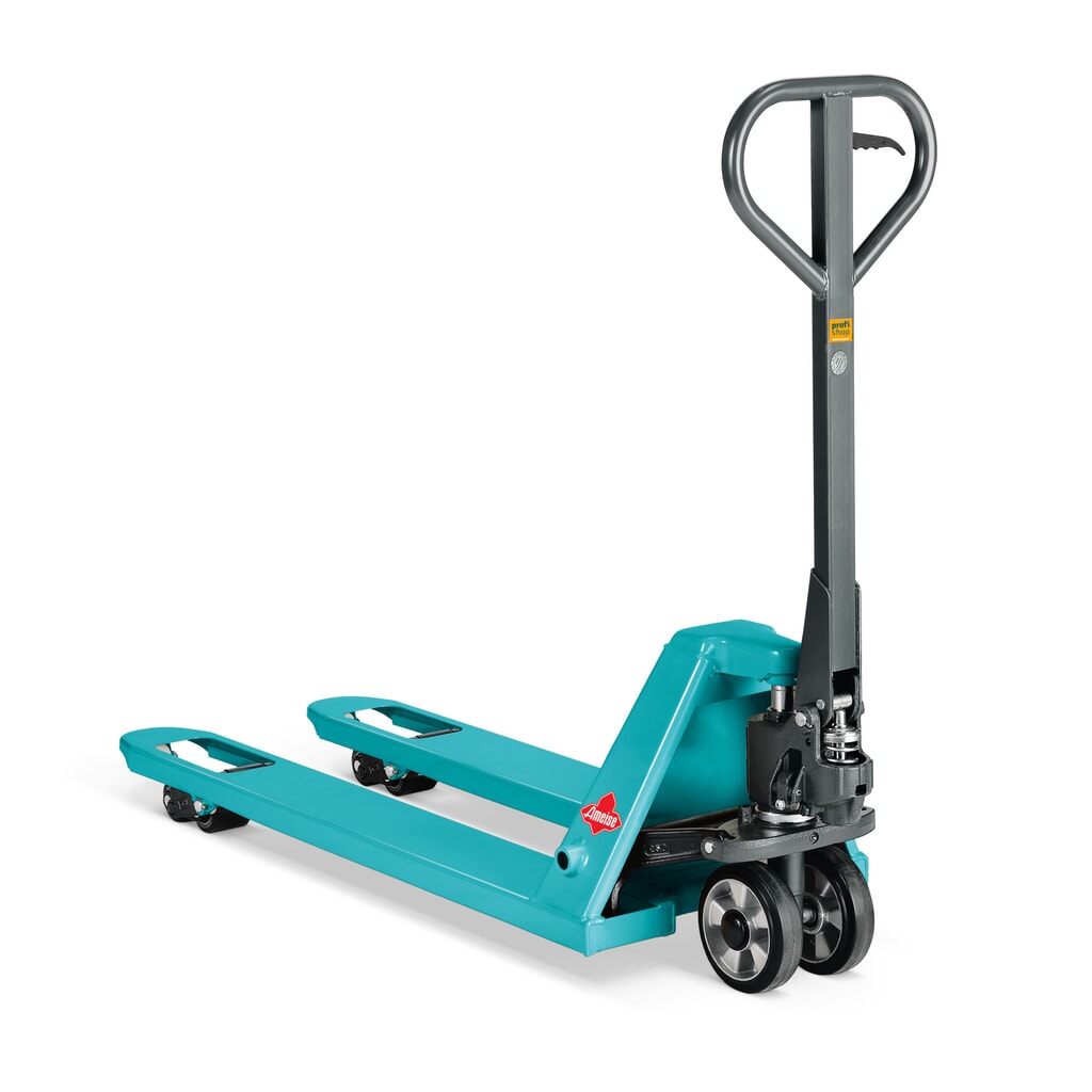 Ameise® PTM 2.0 kézi emelőkocsi gyorsemeléssel, 2000 kg teherbírás, 1150 mm villahossz, tömörgumi/poliuretán kerekek Termékkép: Ameise® PTM 2.0 kézi emelőkocsi gyorsemeléssel, 2000 kg teherbírás, 1150 mm villahossz, tömörgumi/poliuretán kerekek