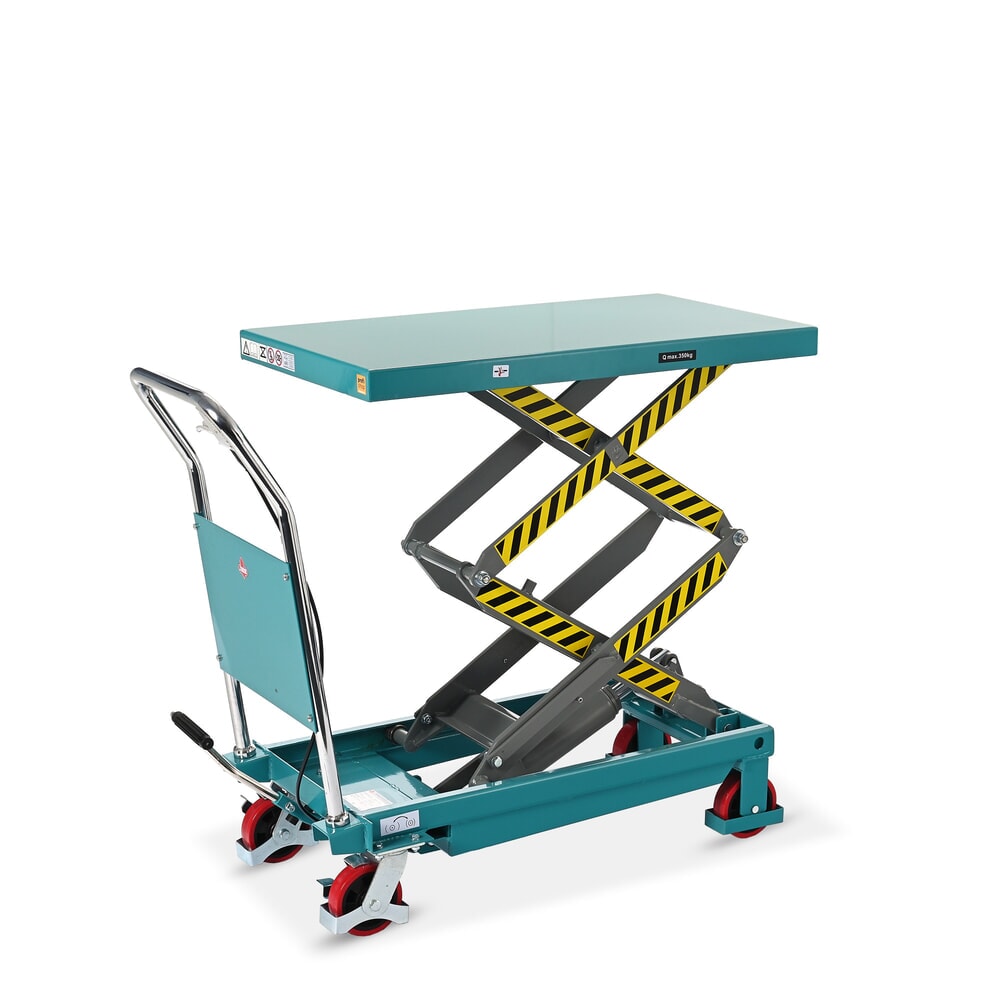 Termékkép száma 6: Ameise® dupla ollós emelőasztalos kocsi, teherbírás 350 kg, plató méret 910 x 500 mm