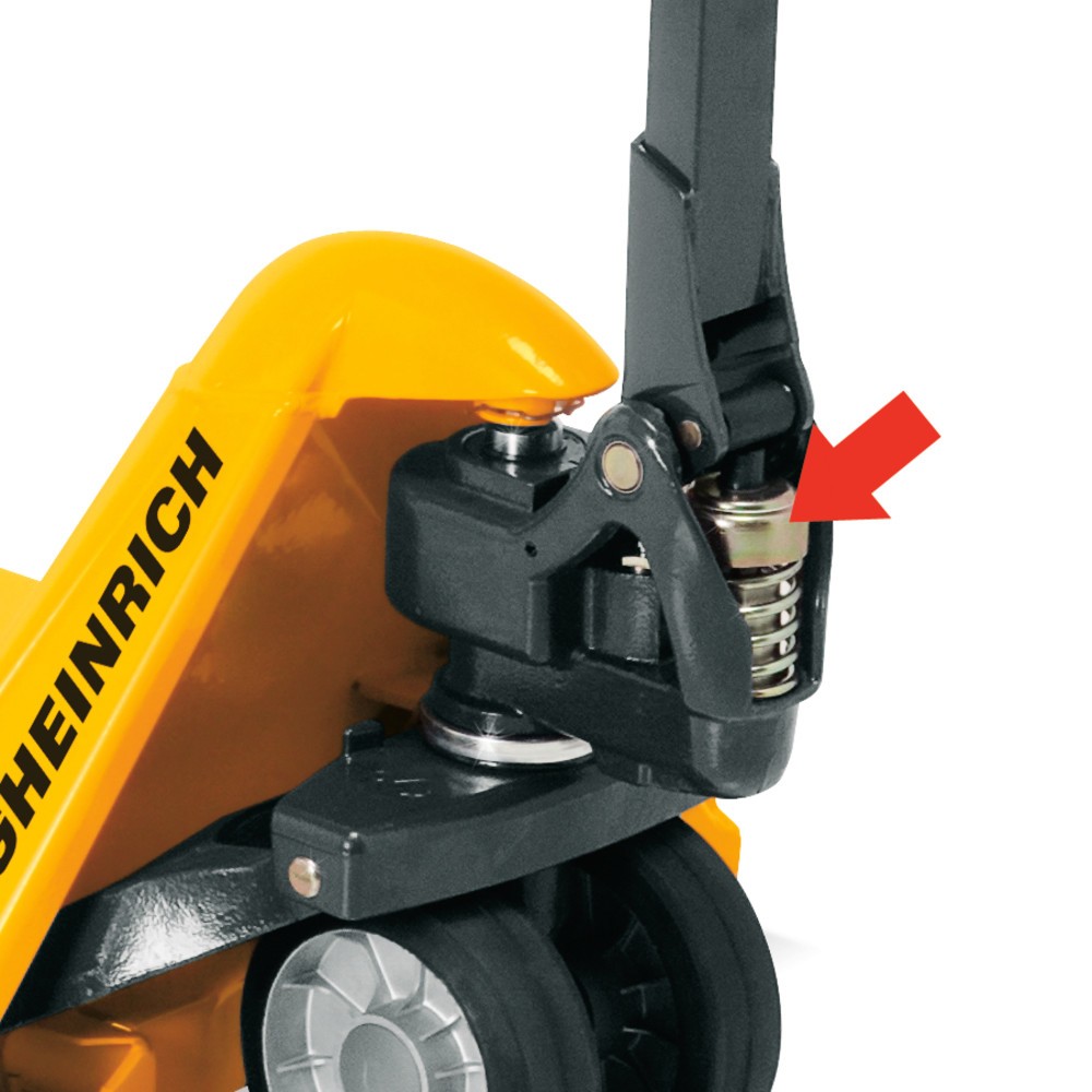 Termékkép száma 2: Jungheinrich AM 22 kézi emelőkocsi gyorsemeléssel, teherbírás 2200 mm, villahossz 1150 mm, tömörgumi/nylon tandem görgőkkel