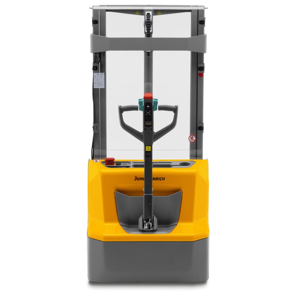 Jungheinrich AMC 12z ZT elektromos gyalogkíséretű targonca, kéttagú teleszkópos emelőoszlop, emelési magasság 2986 mm, teherbírás 1200 kg Termékkép száma 4: Jungheinrich AMC 12z ZT elektromos gyalogkíséretű targonca, kéttagú teleszkópos emelőoszlop, emelési magasság 2986 mm, teherbírás 1200 kg