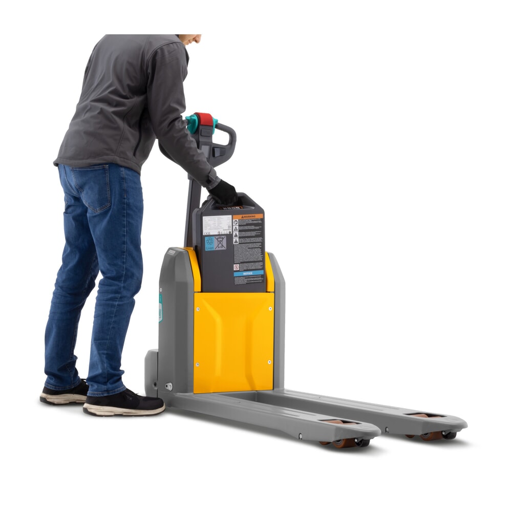 Termékkép száma 4: Jungheinrich AME 15 elektromos emelőkocsi, teherbírás 1 500 kg, villahossz 1 150 mm, különleges villaszélesség 670 mm, tandem görgők