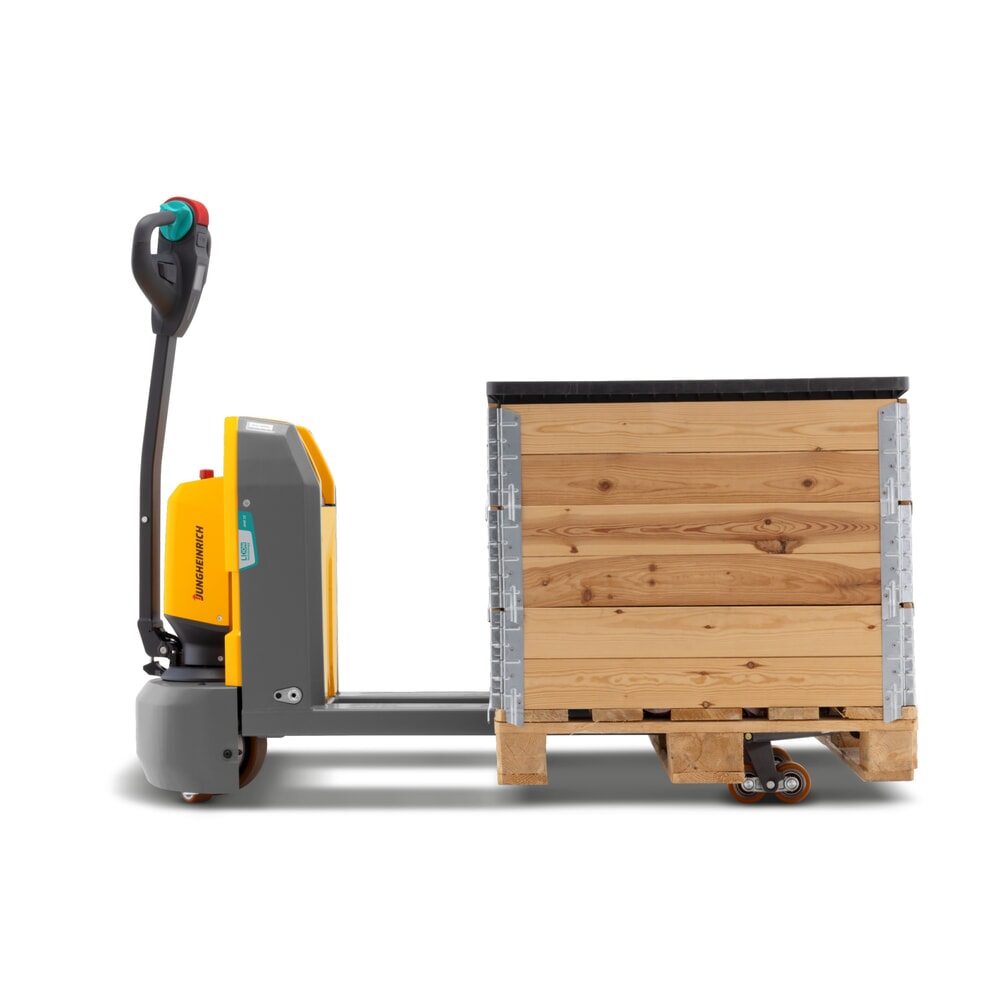 Termékkép száma 5: Jungheinrich AME 15 elektromos emelőkocsi, teherbírás 1 500 kg, villahossz 1 150 mm, különleges villaszélesség 670 mm, tandem görgők