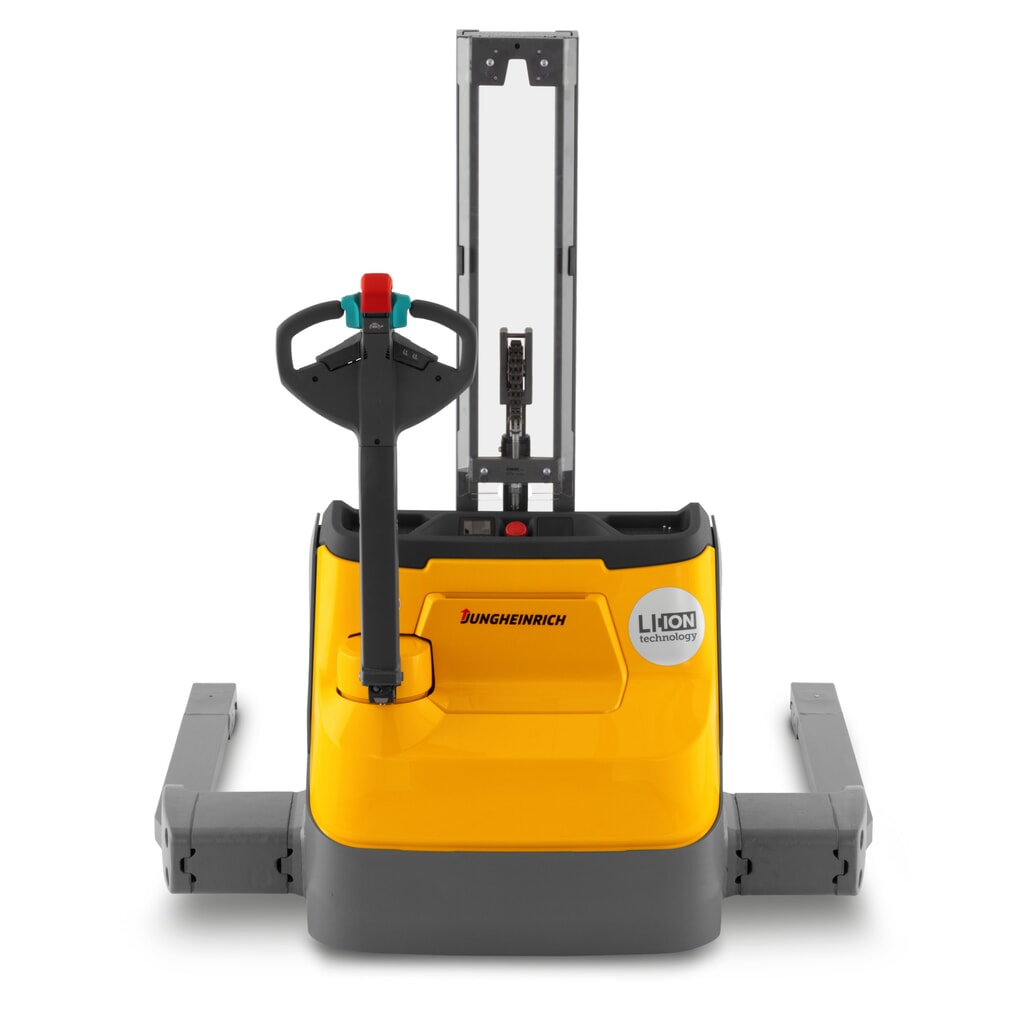 Jungheinrich EJC 110bi E elektromos gyalogkíséretű targonca, mono oszlop, emelési magasság 1230 mm, teherbírás 1200 kg, proporcionális hidraulika, kerékkartávolság 891 mm Termékkép száma 2: Jungheinrich EJC 110bi E elektromos gyalogkíséretű targonca, mono oszlop, emelési magasság 1230 mm, teherbírás 1200 kg, proporcionális hidraulika, kerékkartávolság 891 mm