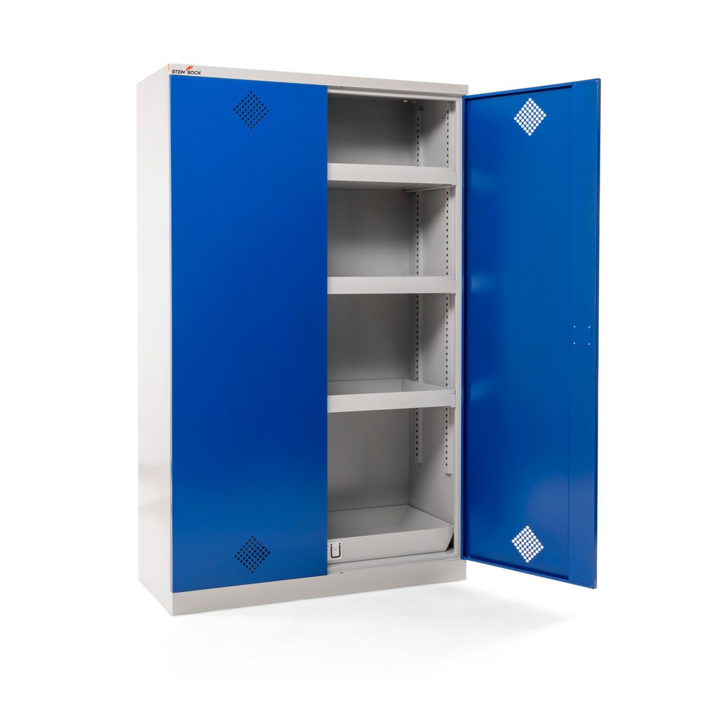 Termékkép száma 10: Steinbock® Vegyi és mérgező szekrény, 4 kád, mag. x szél. x mél. 1,950 x 1,200 x 500 mm