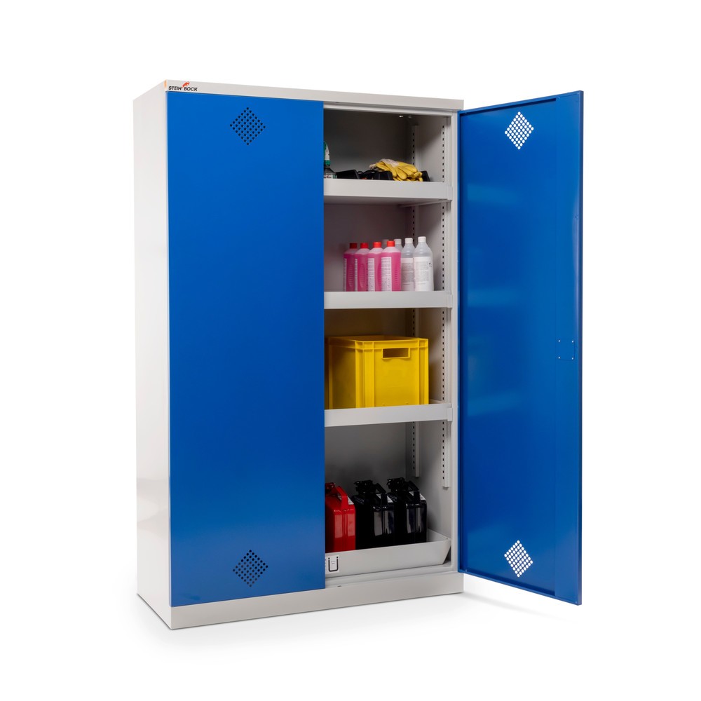 Termékkép száma 11: Steinbock® Vegyi és mérgező szekrény, 4 kád, mag. x szél. x mél. 1,950 x 1,200 x 500 mm