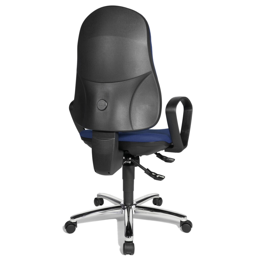 Termékkép száma 4: Topstar® Syncro-Steel II irodai forgószék, párnázott háttámla, kék